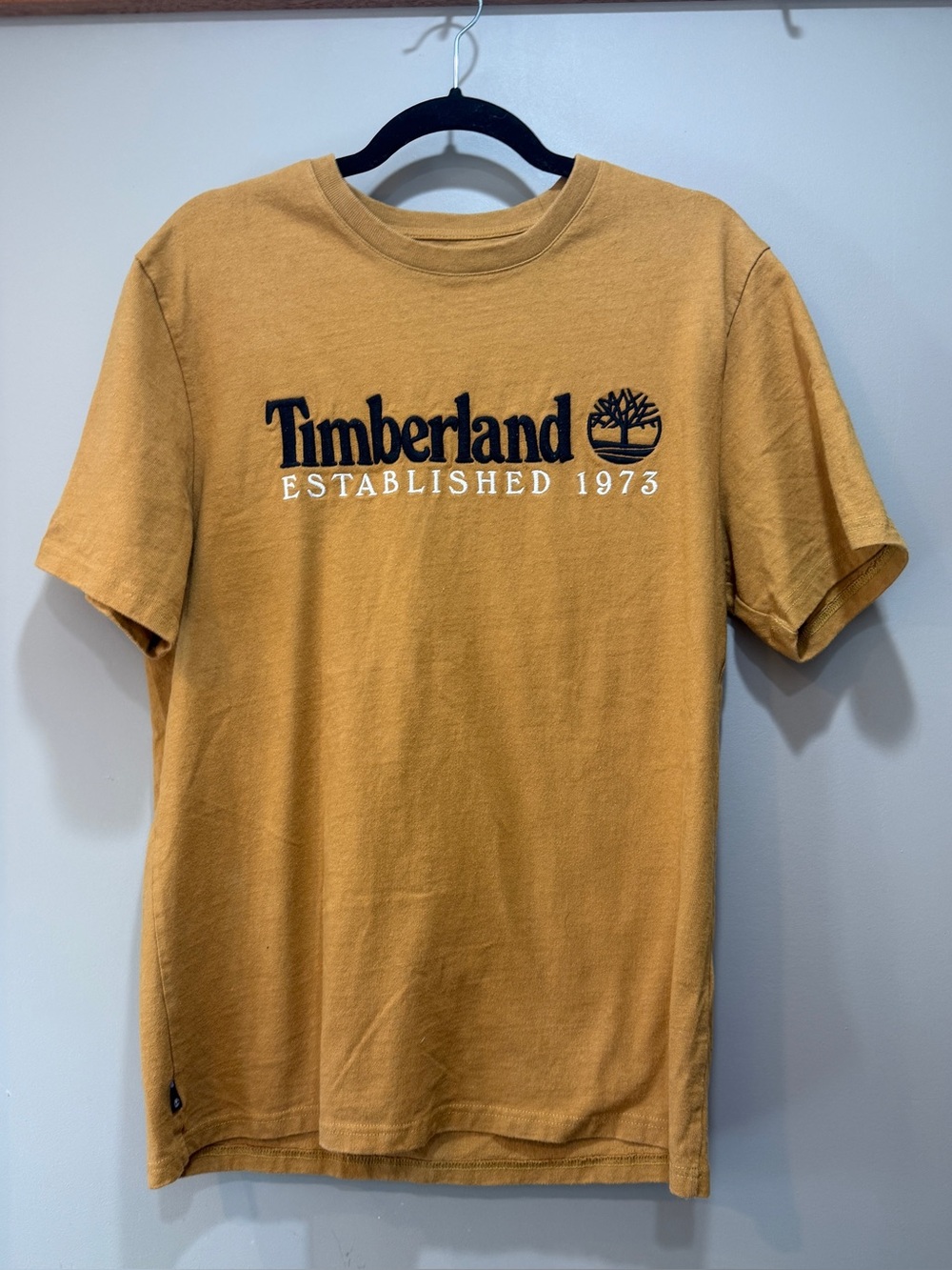 Timberland Men's Mustard Short-Sleeve Logo Tee